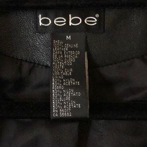 Bebe genuine leather jacket